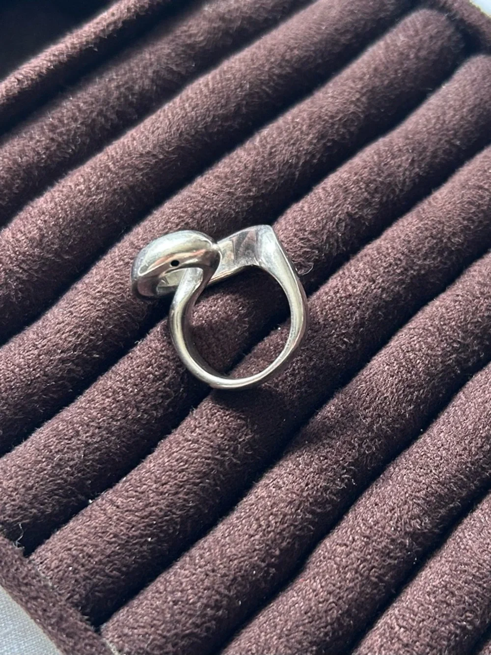 Sterling Silver Sculptural Spiral Ring - size 6 - Picture 4 of 9